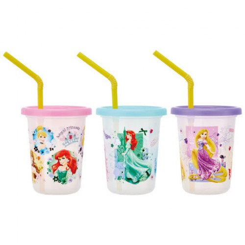 *現貨*日本製 skater 防漏吸管水杯230ml 公主 (3個裝)