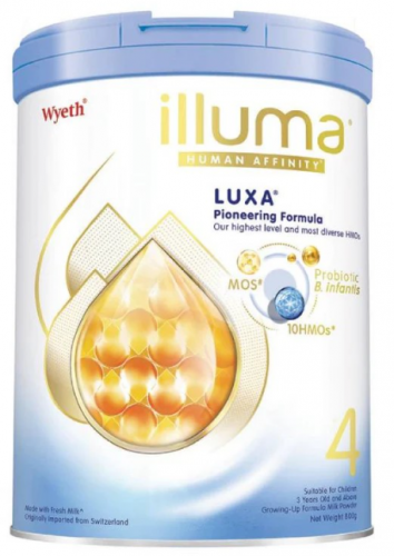 ILLUMA LUXA 4號兒童成長配方奶粉 800克 *需一箱6罐訂購*不設散訂*包送貨上門* 建議零售價:$388.00